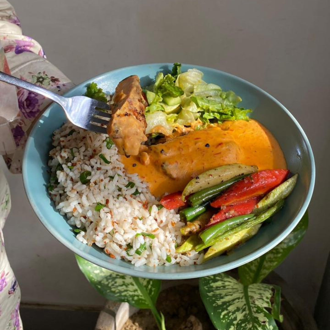 Moroccan Chicken with a Drink