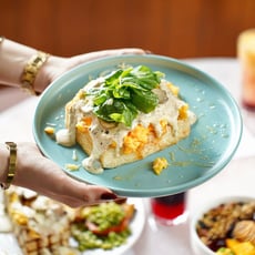 Scrambled Eggs With Mushroom & Truffle Oil